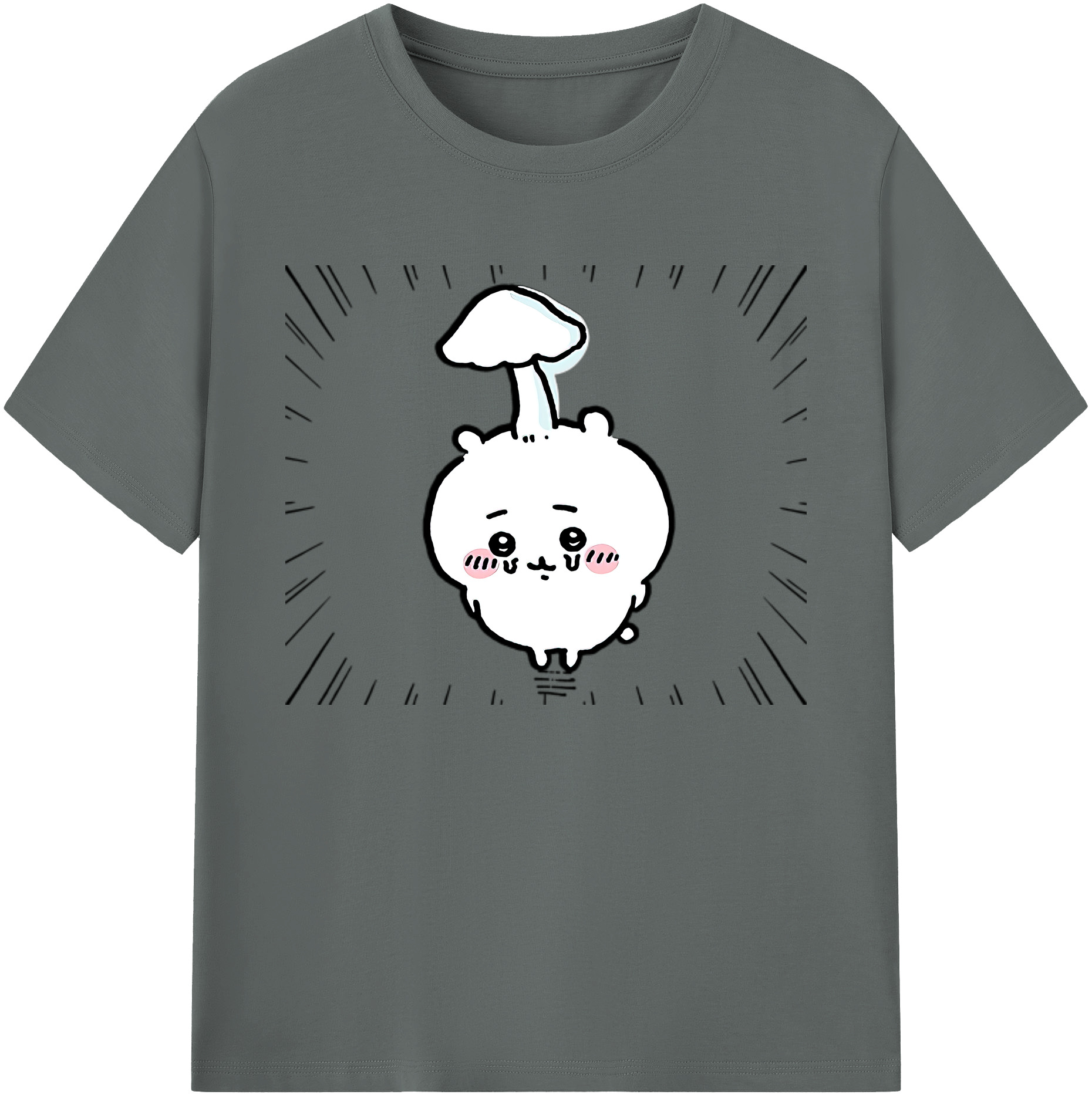 （画像用） ちいかわ ちいかわ Chii-kawa chiikawa 綿100％ メンズ半袖Tシャツ｜肌触りやわらか＆通気性